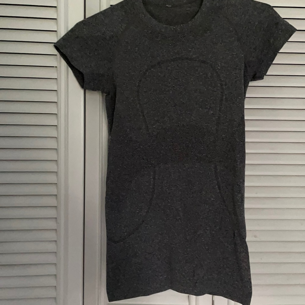 Grey Lululemon Workout Tee